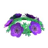 purple windflower crown