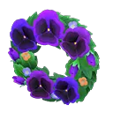 cool pansy wreath