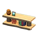 log decorative shelves