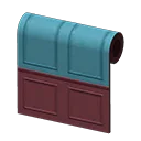 blue molded-panel wall