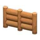 log-wall fence