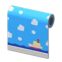 blue playroom wall