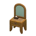 rattan vanity