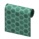 green honeycomb-tile wall