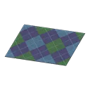 blue argyle rug
