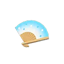 sky-blue folding fan