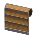 gray-shelving wall