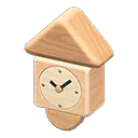 wooden-block wall clock
