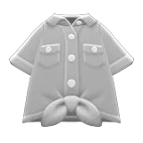 front-tie button-down shirt