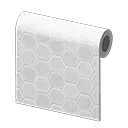 white honeycomb-tile wall