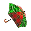 tartan-check umbrella