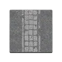 broken stone-path flooring