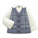 checkered sweater vest