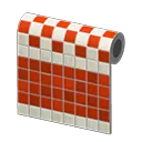 red two-toned tile wall