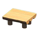 log dining table
