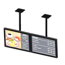 dual hanging monitors