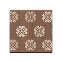 brown floral flooring