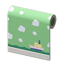 green playroom wall