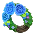 blue rose wreath