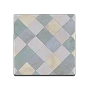 gray argyle-tile flooring