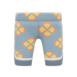 silk floral-print pants