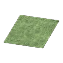 green shaggy rug