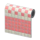 peach two-toned tile wall