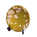 golden decorative plate