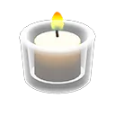 glass holder with candle