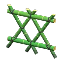 green bamboo fence