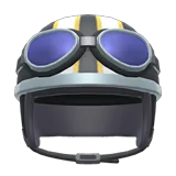 helmet with goggles