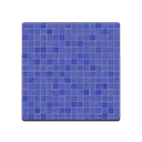 blue mosaic-tile flooring