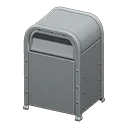 steel trash can