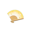 bitter-orange folding fan