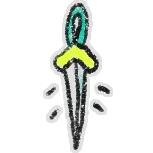 Cyan Hilted Sword