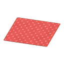 red dotted rug