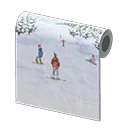 ski-slope wall