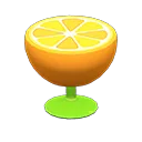 orange end table
