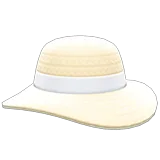 wide-brim straw hat