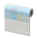 blue quilt wall