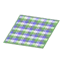 green checked rug