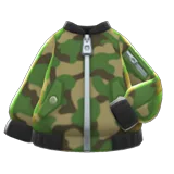 camo bomber-style jacket