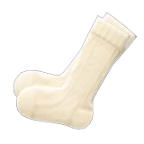 Aran-knit socks
