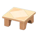 wooden-block table