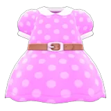 belted dotted dress