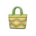 diamond-weave basket bag
