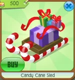 Candy Cane Sled