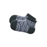 wave-print socks