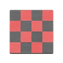 red-and-black vinyl flooring
