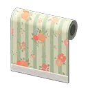 green flower-print wall